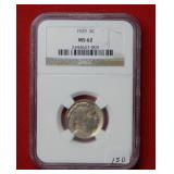 1929 Buffalo Nickel NGC MS62