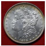 1878 Morgan Silver Dollar 7/8 Tail Feathers