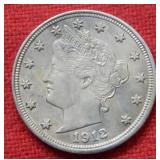 1912 Liberty V Nickel   ---  Cleaned