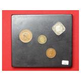 4PC Foreign Coin Plaque