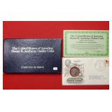 1979 Susan B Anthony Dollar 1st Day Cover Box/COA