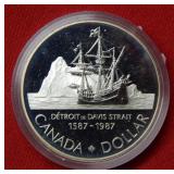 1987 Canada Silver Dollar Detroit de Davis Strait