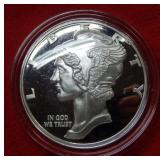 Mercury Dime 1 Ounce Silver Round