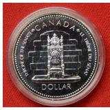 1977 Canada Silver Dollar -Throne of the Senate