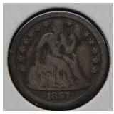 1857 O Seated Liberty Silver Dime