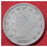 1901 Liberty V Nickel