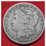 1890 CC Morgan Silver Dollar