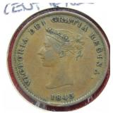 1843 New Brunswick 1/2 Cent Token
