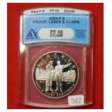2004 P Lewis & Clark Dollar ANACS MS68 DCAM