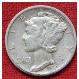 1939 S Mercury Silver Dime