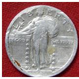 1919 S Standing Liberty Silver Quarter - Weak Date