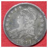 1811  Bust Silver Half Dollar