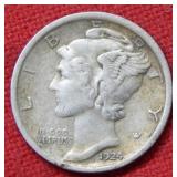 1924 Mercury Silver Dime