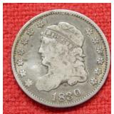 1830 Bust Silver Half Dime