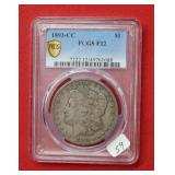 1893 CC Morgan Silver Dollar PCGS F12