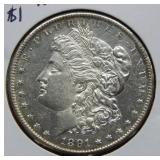 1891 S Morgan Silver Dollar