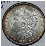 1891 CC Morgan Silver Dollar