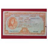 1948 Ireland 10 Shillings Note