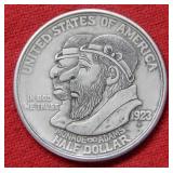 1923 S Monroe Silver Comm Half Dollar Hobo