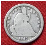 1840 O Seated Liberty Silver Dime