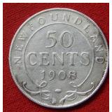 1908 Newfoundland Half Dollar