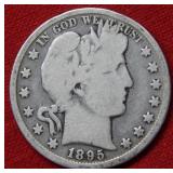 1895 Barber Silver Half Dollar