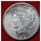 1922 S Peace Silver Dollar