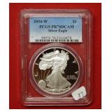 2004 W American Eagle PCGS PR70DCAM 1oz Silver