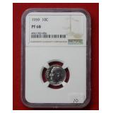 1959 Roosevelt Silver Dime NGC PF68