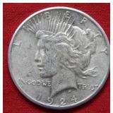 1924 S Peace Silver Dollar