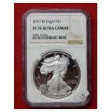 2019 W American Eagle NGC PF70 1 Ounce Silver