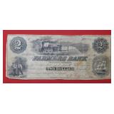 1860 $2 Farmers Bank of NC Note