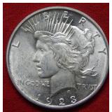 1923 D Peace Silver Dollar