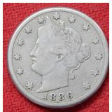 1886 Liberty V Nickel