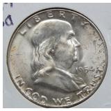1954 D Franklin Silver Half Dollar