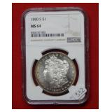1880 S Morgan Silver Dollar NGC MS64