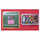 Happy 1st Day of School 1 Colorized 1 Ounce Silver