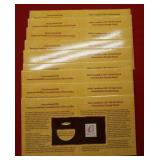 (9) Sets American Buffalo Comm Stamps No Coins