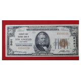 1929 $50 National Currency - Los Angeles, CA #2491
