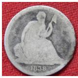 1838 O Seated Liberty Silver Dime