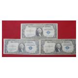 (3) 1935 A $1 Silver Certificates
