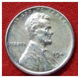 1943 Lincoln Steel Cent  - Mint Error