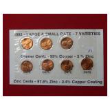 1982 Lincoln Cents 7PC Variety Set