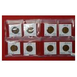 (8) Lincoln Wheat Cents
