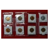 (8) Lincoln Wheat Cents