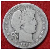 1895 O Barber Silver Half Dollar