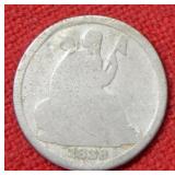 1838 O Seated Liberty Silver Half Dime