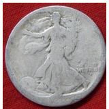 1916 S OBV  Walking Liberty Silver Half Dollar
