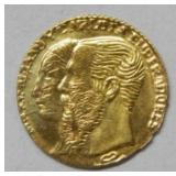 1866 Maximillan 8 KT Gold Token