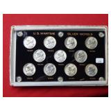 1942-1945 Jefferson Wartime Silver Nickel 11PC Set